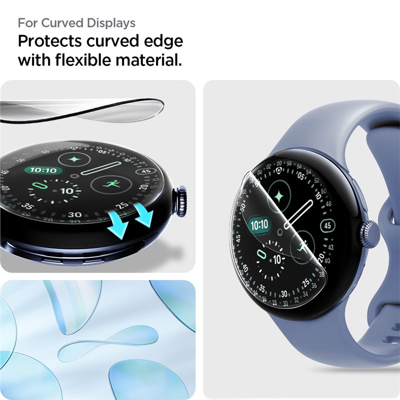 Spigen EliteShield EZ Fit 2 Pack - Google Pixel Watch 5/4/3 45mm