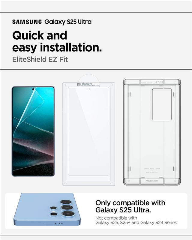 Spigen EliteShield EZ Fit HD 1 Pack - Samsung Galaxy S25 Ultra