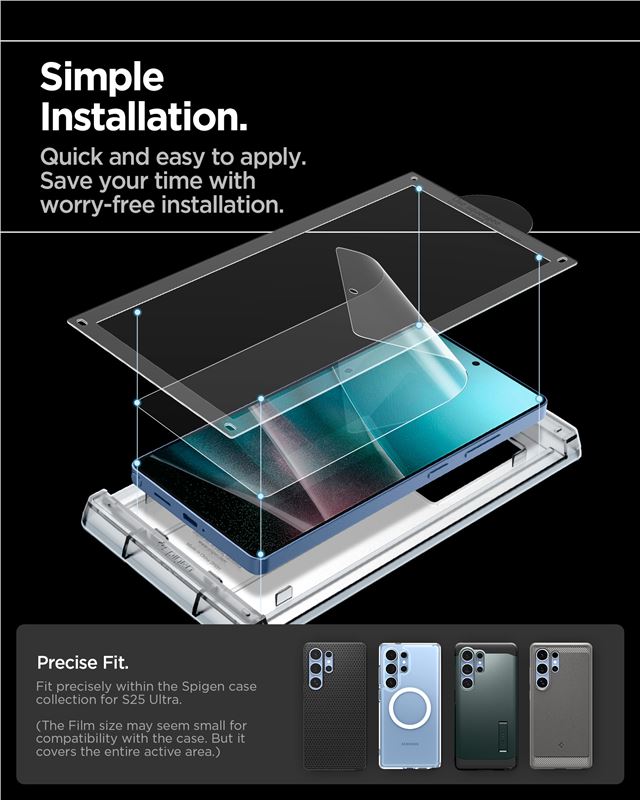 Spigen EliteShield EZ Fit HD 1 Pack - Samsung Galaxy S25 Ultra