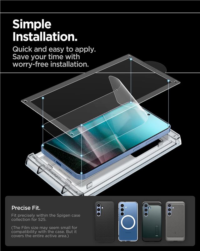 Spigen EliteShield EZ Fit HD 1 Pack - Samsung Galaxy S25