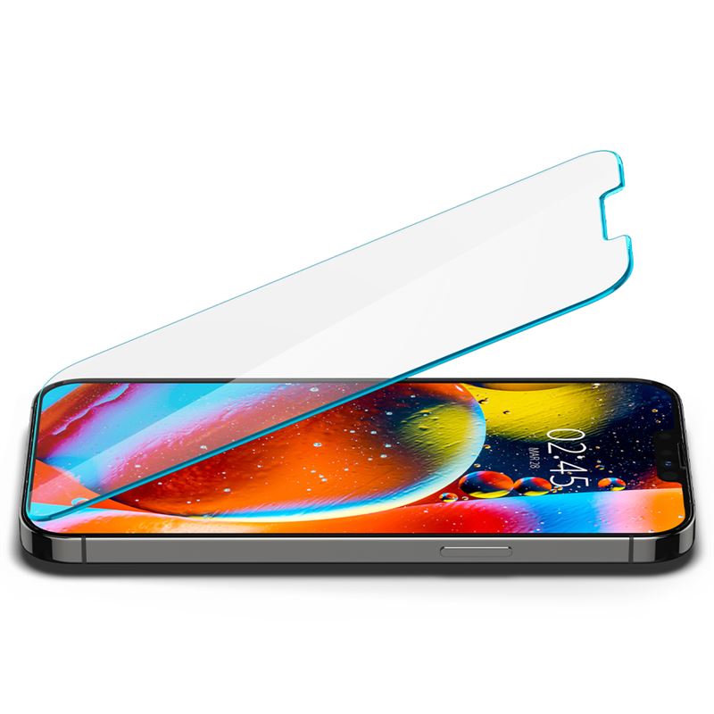 Spigen Glass tR EZ Fit 2 Pack, privacy sensor open - iPhone 14 Plus/13 Pro Max