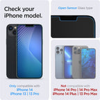 Spigen Glass tR EZ Fit HD 1 Pack open sensor - iPhone 16e/14/13/13 Pro