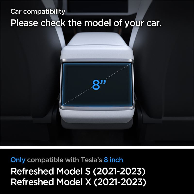 Spigen Tesla Glass.tR Slim Screen Protector, crystal clear - Model X(2022)/S(2021) 8"