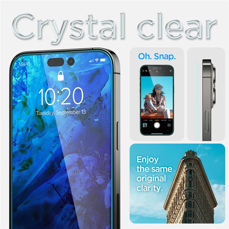 Spigen Glass tR EZ Fit 2 Pack Sensor Protection - iPhone 14 Pro Max