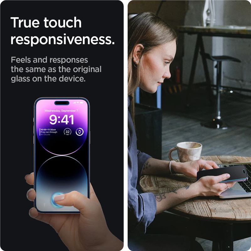 Spigen Glass EZ Fit Privacy 2 Pack - iPhone 14 Pro