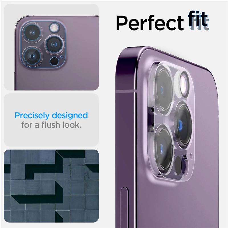 Spigen Glass Optik 2 Pack, clear - iPhone 14 Pro/iPhone 14 Pro Max