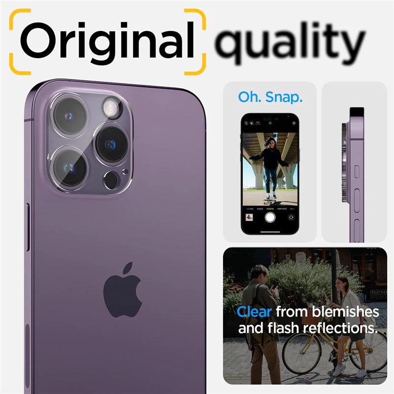 Spigen Glass Optik 2 Pack, clear - iPhone 14 Pro/iPhone 14 Pro Max