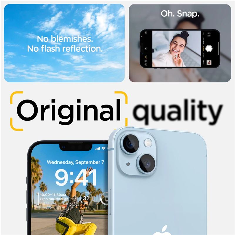 Spigen Glass Optik 2 Pack, clear - iPhone 14/iPhone 14 Plus