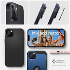 Spigen Glass Optik 2 Pack, black - iPhone 14/iPhone 14 Plus