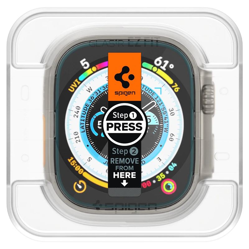 Spigen Glass tR EZ Fit 2 Pack - Apple Watch Ultra 3/2/1