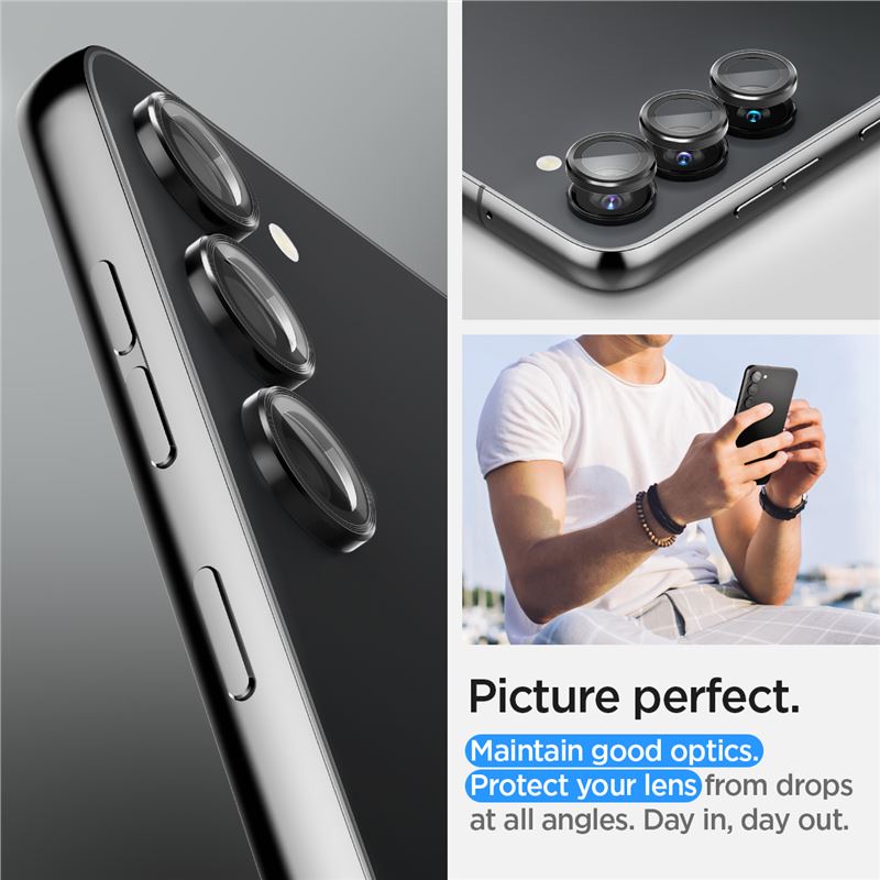 Spigen Glass EZ Fit Optik Pro 2 Pack, black - Samsung Galaxy S23/Galaxy S23+/Galaxy S24