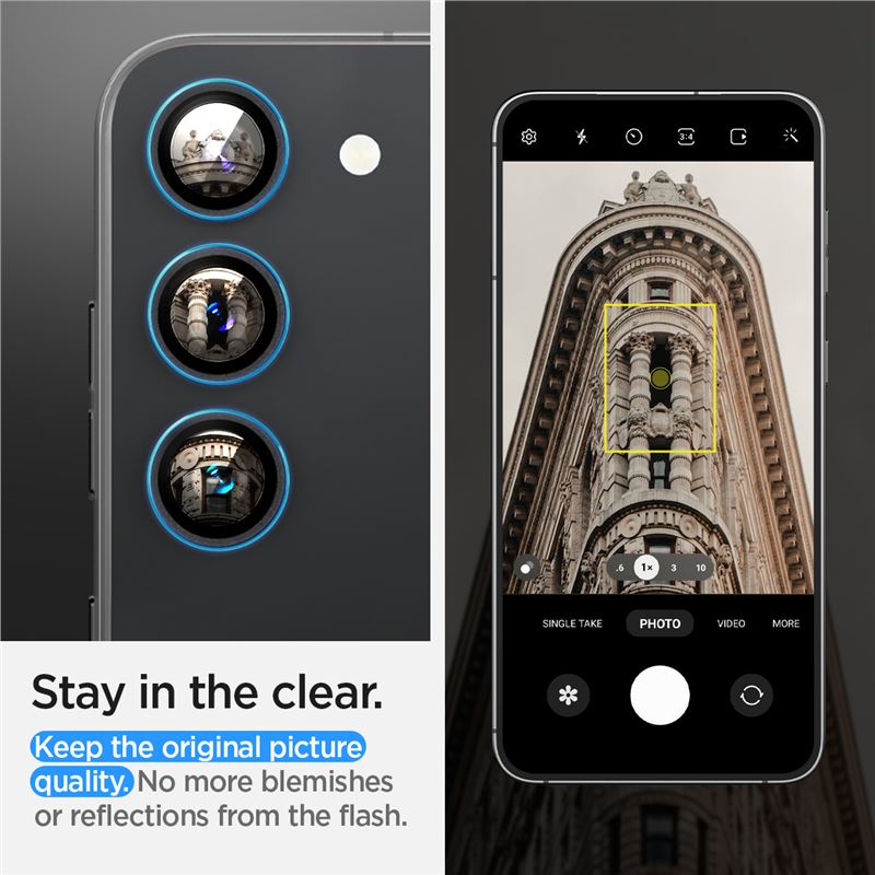 Spigen Glass EZ Fit Optik Pro 2 Pack, black - Samsung Galaxy S23/Galaxy S23+/Galaxy S24