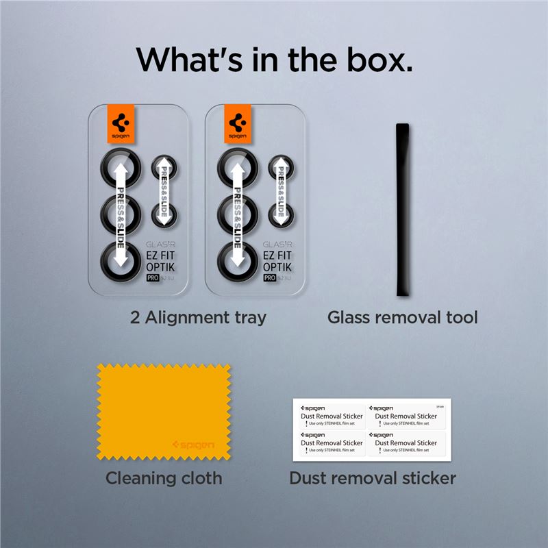 Spigen Glass EZ Fit Optik Pro 2 Pack, black - Samsung Galaxy S23/Galaxy S23+/Galaxy S24