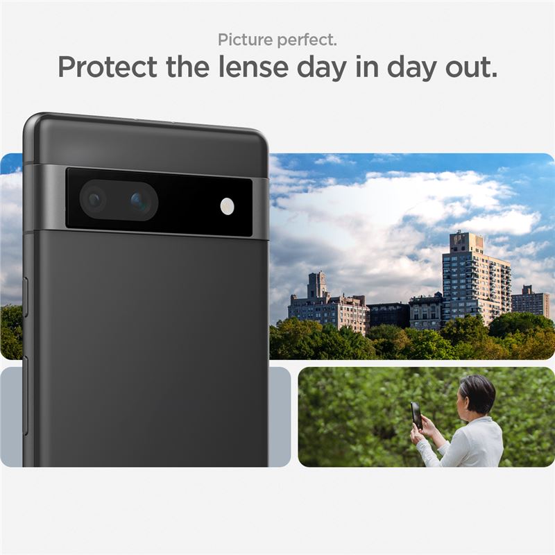 Spigen Glass EZ Fit Optik 2 Pack, black - Google Pixel 7a