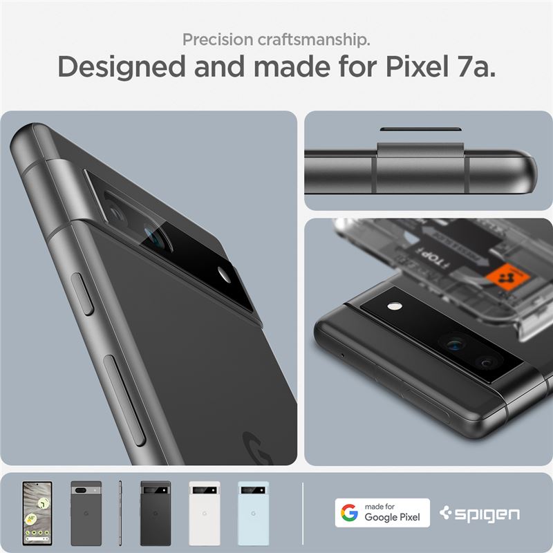 Spigen Glass EZ Fit Optik 2 Pack, black - Google Pixel 7a