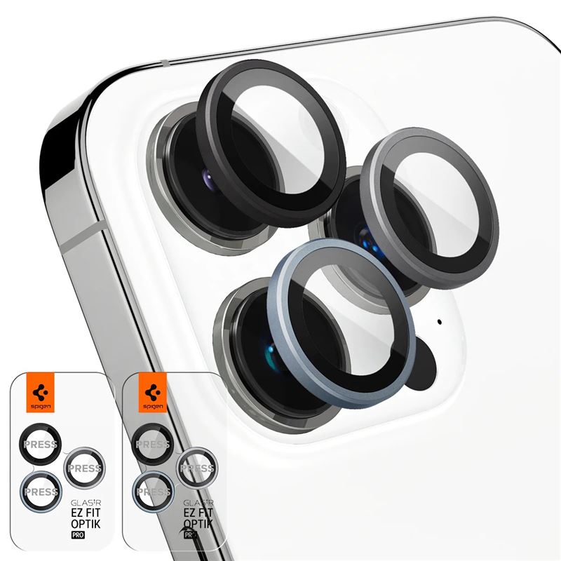 Spigen Glass tR EZ Fit Optik Pro 2 Pack, zero one - iPhone 17/16/15/14 Pro / 17/16/15/14 Pro Max