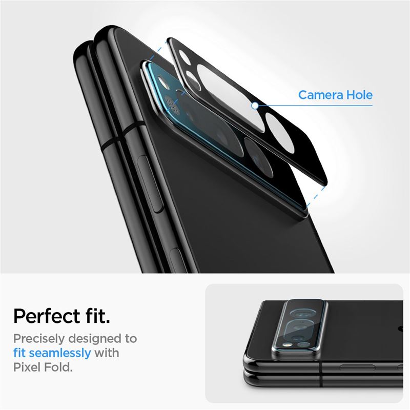 Spigen Glass EZ Fit Optik Pro 2 Pack, black - Google Pixel Fold