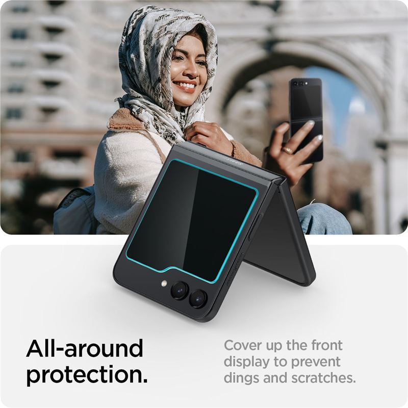Spigen Glass tR EZ Fit Cover 2 Pack - Samsung Galaxy Z Flip5
