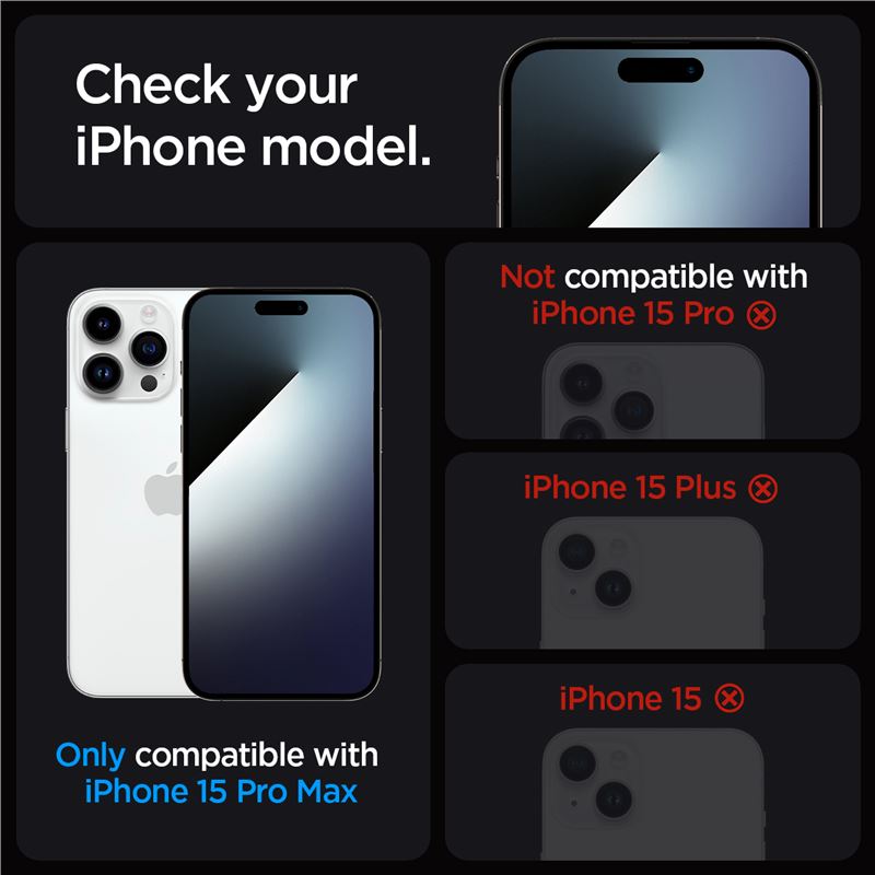 Spigen Glass tR EZ Fit 2 Pack - iPhone 15 Pro Max