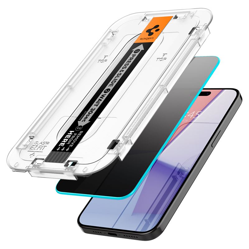 Spigen Glass tR EZ Fit (Privacy) 2 Pack - iPhone 15 Pro Max