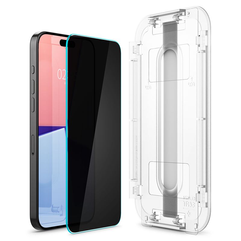 Spigen Glass tR EZ Fit (Privacy) 2 Pack - iPhone 15 Pro Max