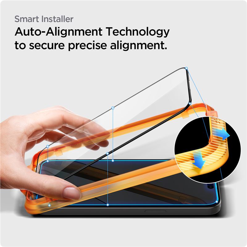 Spigen Glass tR AlignMaster 2 Pack, FC Black - iPhone 15 Pro Max