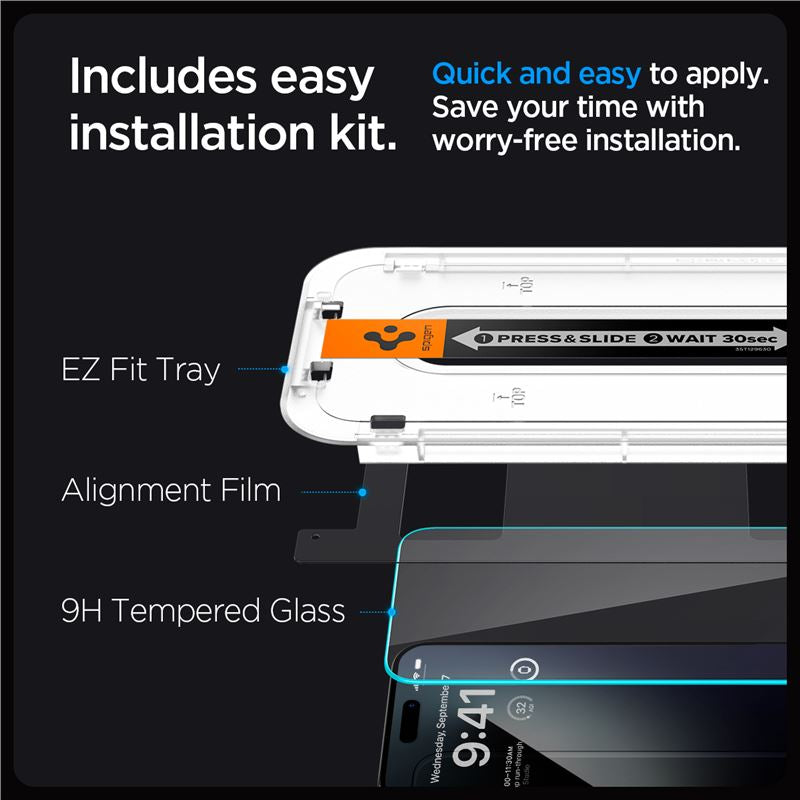 Spigen Glass tR EZ Fit HD 1 Pack - iPhone 15 Pro Max