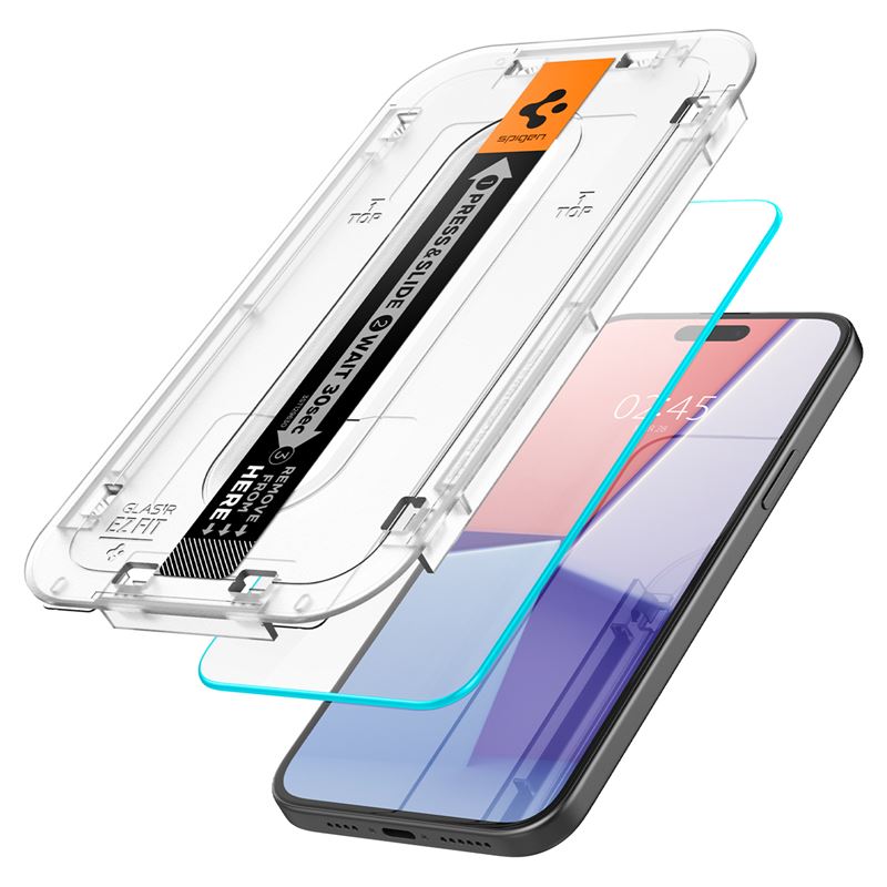 Spigen Glass tR EZ Fit 2 Pack - iPhone 16/15 Plus