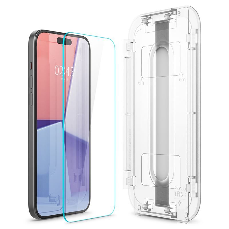 Spigen Glass tR EZ Fit 2 Pack - iPhone 16/15 Plus
