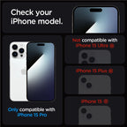 Spigen Glass tR EZ Fit (Privacy) 2 Pack - iPhone 15 Pro