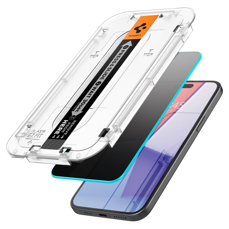 Spigen Glass tR EZ Fit (Privacy) 2 Pack - iPhone 16/15