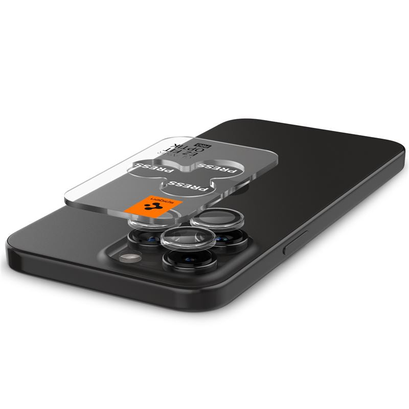 Spigen Glass tR EZ Fit Optik Pro 2 Pack, cc - iPhone 17/16/15/14 Pro / 17/16/15/14 Pro Max