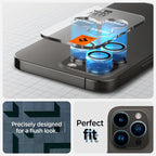 Spigen Glass tR EZ Fit Optik Pro 2 Pack, cc - iPhone 17/16/15/14 Pro / 17/16/15/14 Pro Max