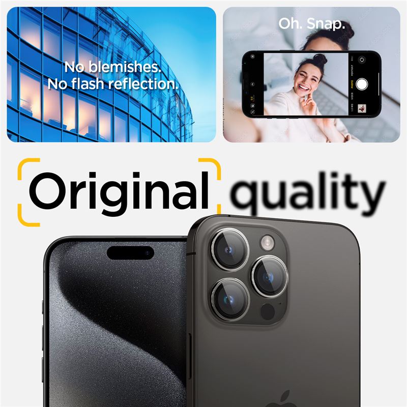 Spigen Glass tR EZ Fit Optik Pro 2 Pack, cc - iPhone 17/16/15/14 Pro / 17/16/15/14 Pro Max