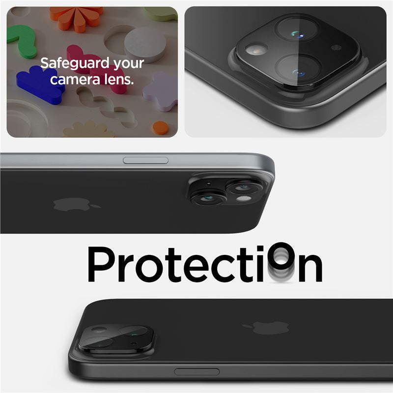Spigen Glass tR Optik 2 Pack, black - iPhone 15/15 Plus/14/14 Plus