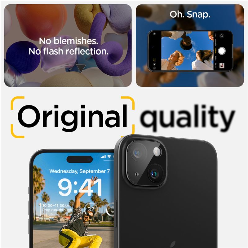 Spigen Glass tR Optik 2 Pack, black - iPhone 15/15 Plus/14/14 Plus