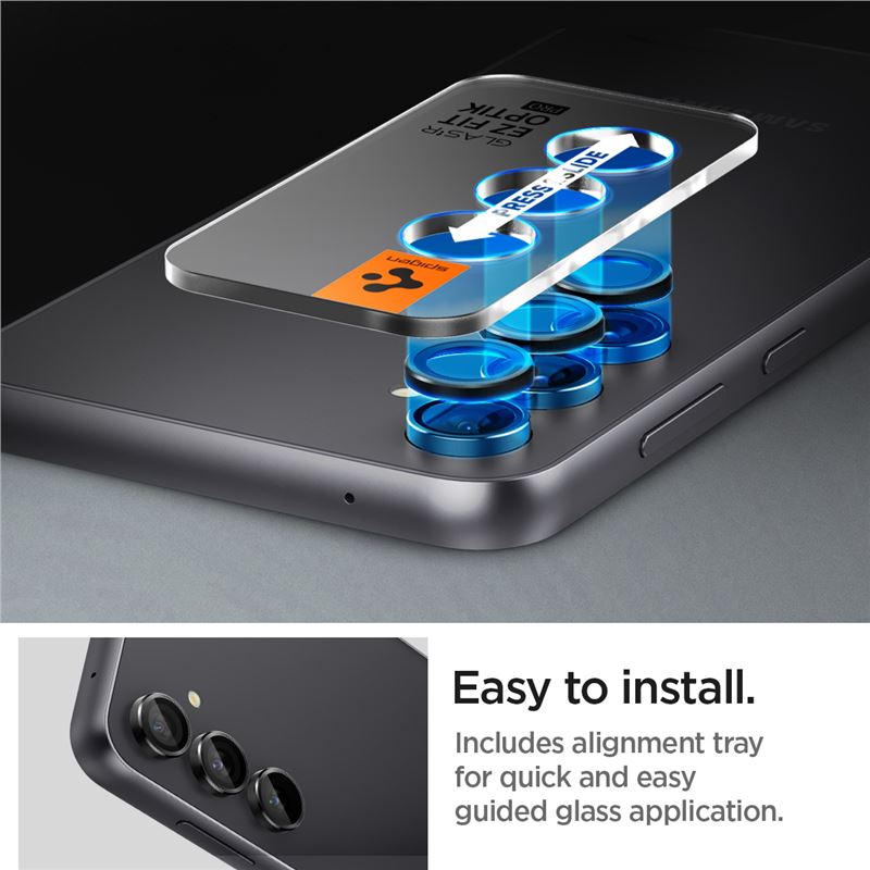 Spigen Glass tR EZ Fit Optik Pro Black 2 Pack - Samsung Galaxy S23 FE