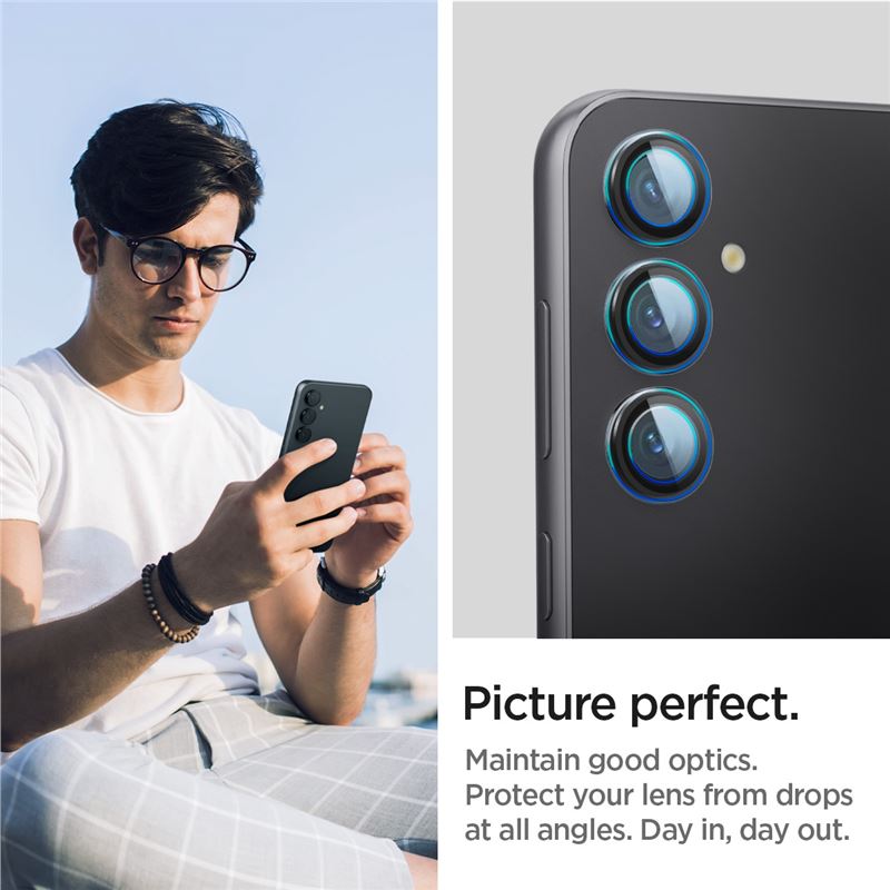 Spigen Glass tR EZ Fit Optik Pro Black 2 Pack - Samsung Galaxy S23 FE