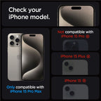Spigen Glass tR EZ Fit HD Privacy 1 Pack - iPhone 15 Pro Max