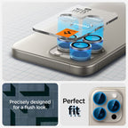 Spigen Glass tR EZ Fit Optik Pro 2 Pack, nature tita - iPhone 17/16/15 Pro / 17/16/15 Pro Max