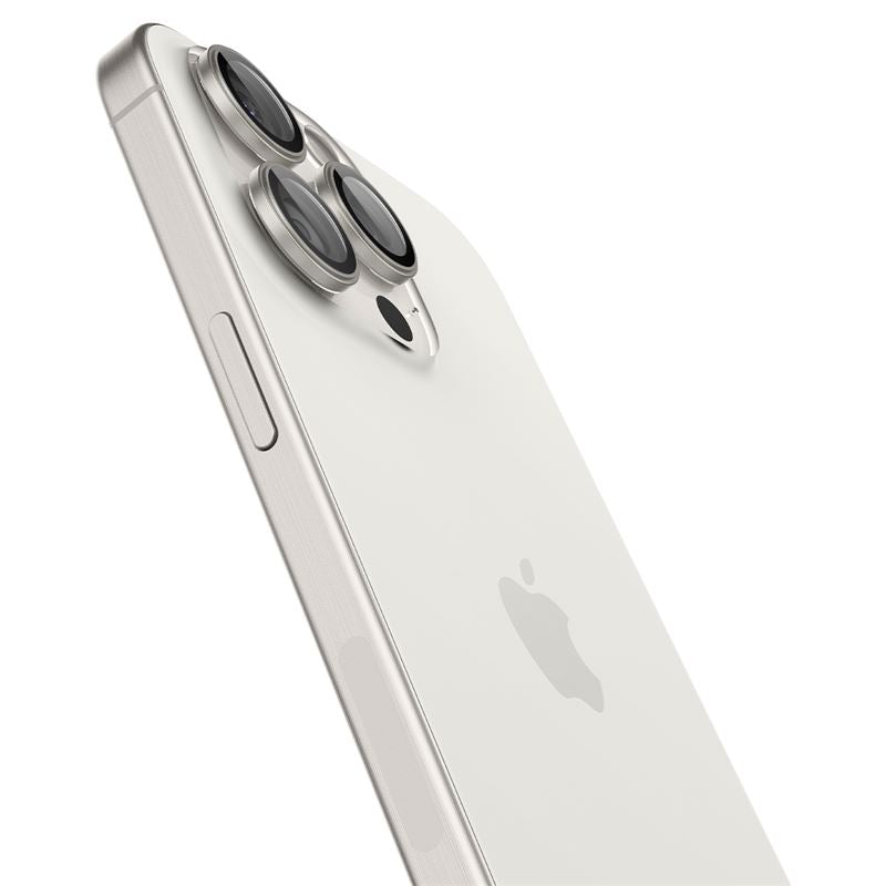 Spigen Glass tR EZ Fit Optik Pro 2 Pack, white tita – iPhone 17/16/15 Pro / 17/16/15 Pro Max