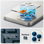 Spigen Glass tR EZ Fit Optik Pro 2 Pack, white tita – iPhone 17/16/15 Pro / 17/16/15 Pro Max
