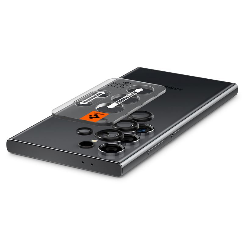 Spigen Glass tR EZ Fit Optik Pro 2 Pack, black - Samsung Galaxy S24 Ultra