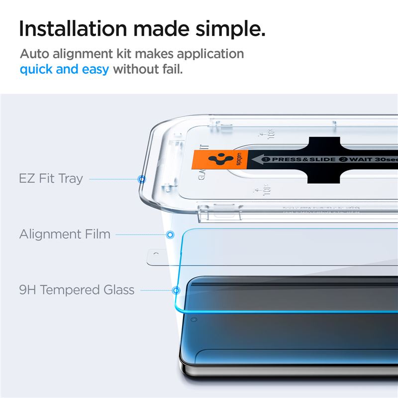 Spigen Glass tR EZ Fit HD 2 Pack - Samsung Galaxy S25/S24
