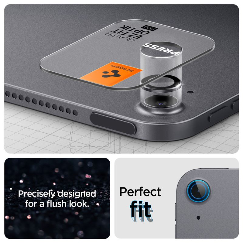 Spigen Glass tR EZ Fit Optik Pro 2 Pack, space gray - iPad Air 11"/13" (2026/2025/2024)
