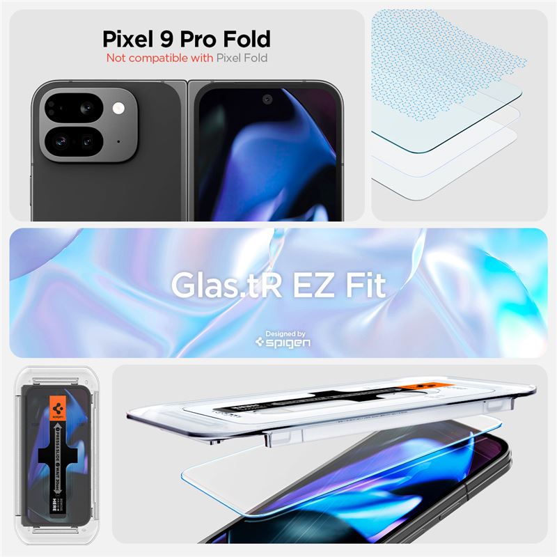 Spigen Glass tR EZ Fit (Cover 2 Pack) - Google Pixel 9 Pro Fold