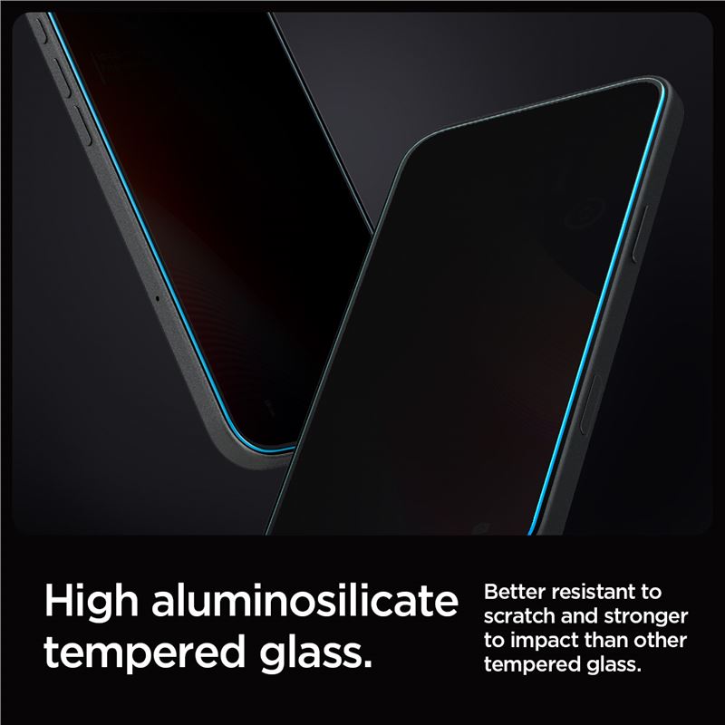 Spigen Glass tR EZ Fit (Privacy) 2 Pack - iPhone 17/16 Pro Max