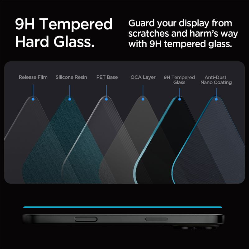 Spigen Glass tR EZ Fit (Privacy) 2 Pack - iPhone 17/16 Pro Max