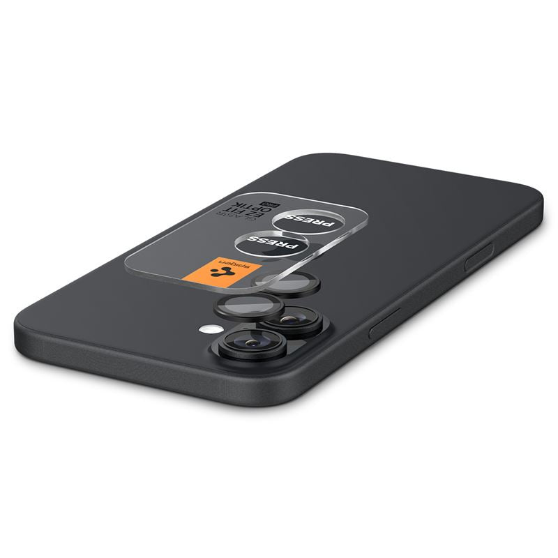 Spigen Glass tR EZ Fit Optik Pro 2 Pack, black - iPhone 17/16 / 16 Plus