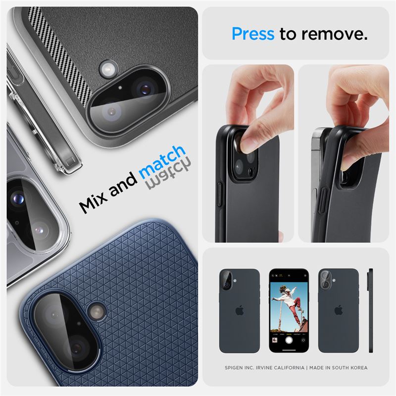 Spigen Glass tR Optik 2 Pack, čierne - iPhone 16/16 Plus